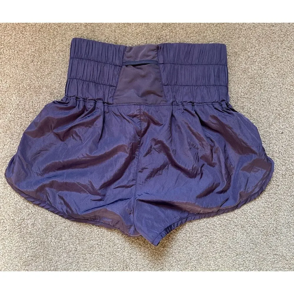 ✨2/$20 FP Movement Free People The Way Home Short Smocked Purple Shorts XS Run